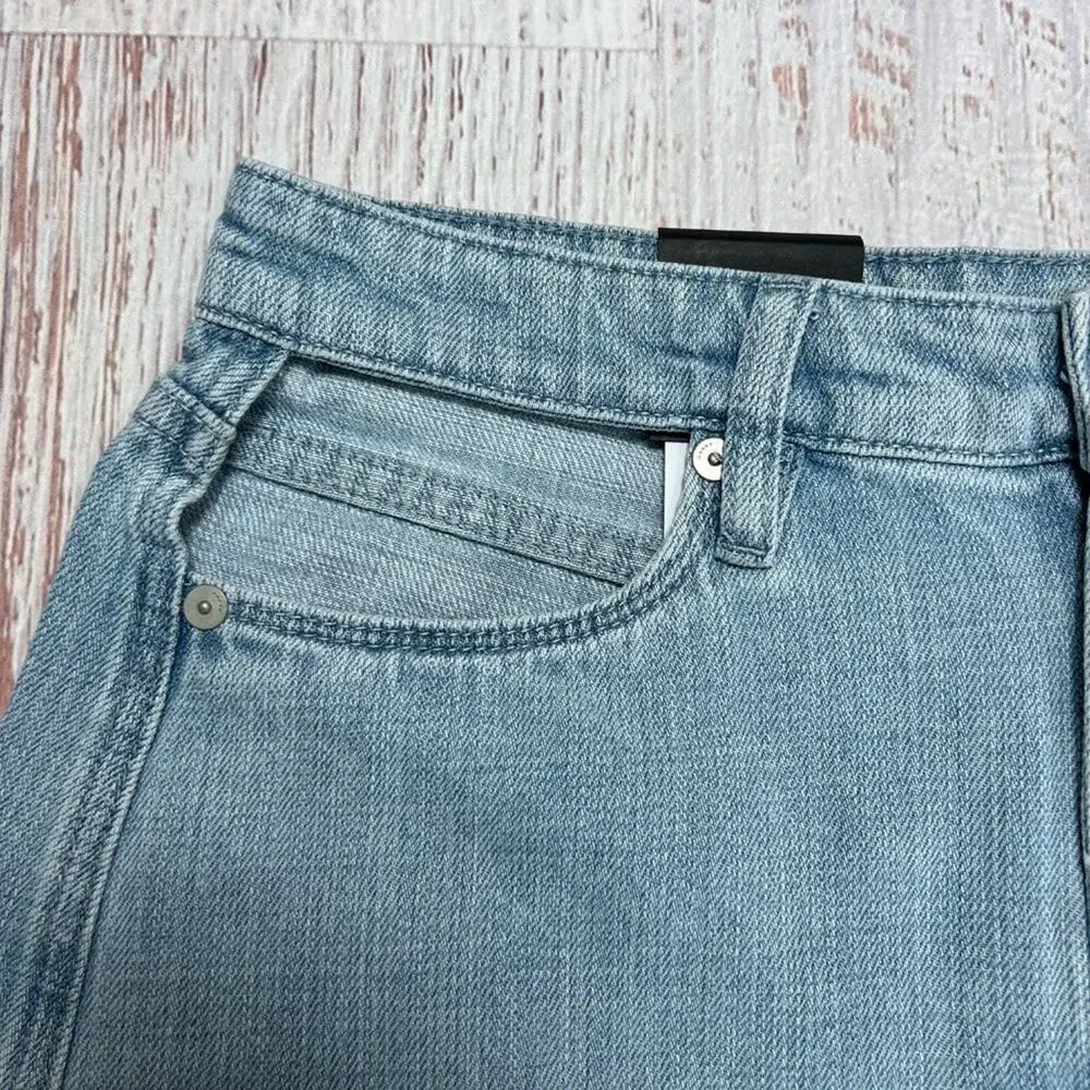 Blank NYC High Rise Cutout Denim Shorts SIZE 28 Blue Distressed Festival